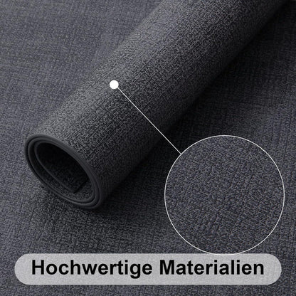 Tischsets Dunkelgrau 4er Set Abwaschbar Wasserdicht in Lederoptik