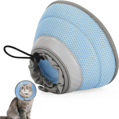 Postoperative Schutzkragen Katze Weich Blau M