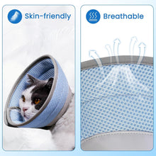 IDOGCHEW Katzen Schutzkragen Blau M - Weiches Halsband für