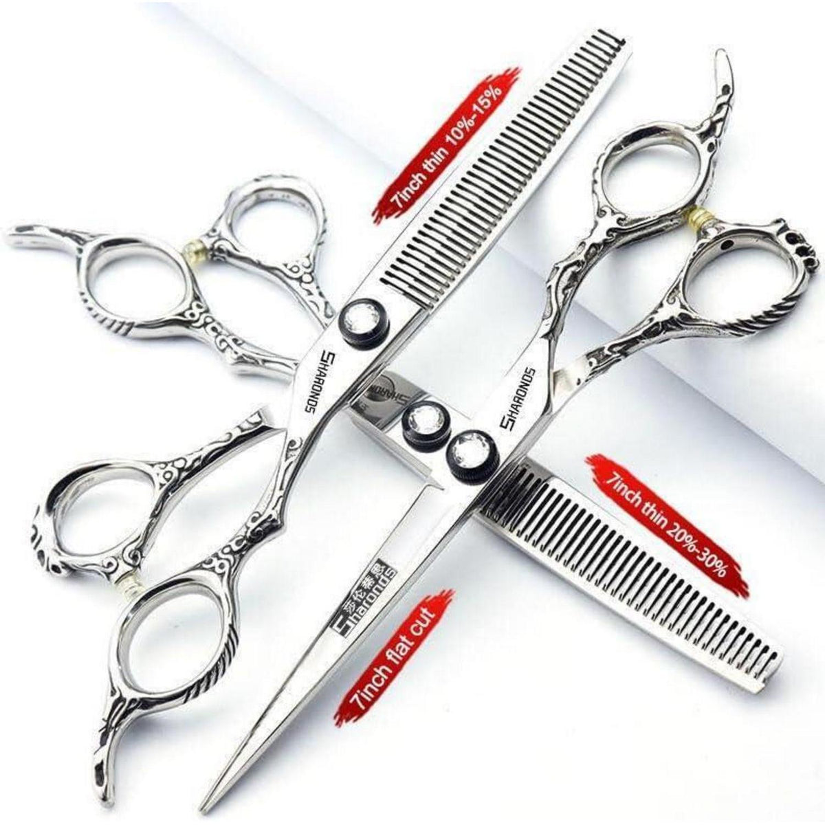 Professionelle Friseurschere Set Edelstahl 6/6.5/7 Zoll