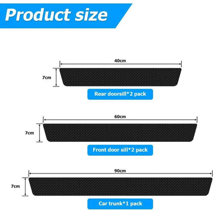 Auto Einstiegsleisten Schutzfolie Carbon Kratzschutz 4 Stück