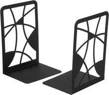 2er Set Schwarze Metall-Buchstützen für Kinder und Schule