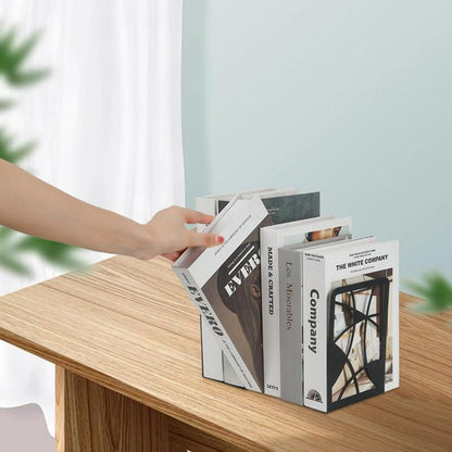 2 Stück Schwarze Metall Buchstützen DVD Bücherregal 17cm*12cm Kinder