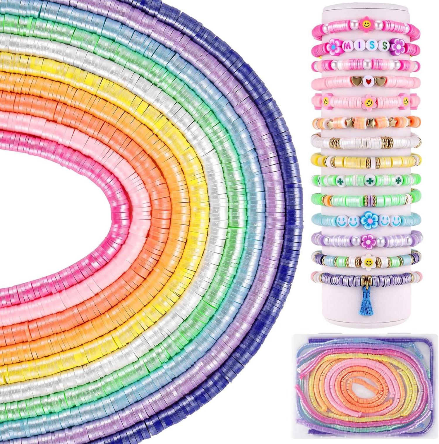 3200 Heishi Perlen Perlglanz Clay 6mm Chocker Halskette Armband DIY