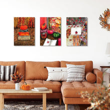 Ohok Premium Leinwandbilder 30x40cm 3er-Set für Schlafzimmer