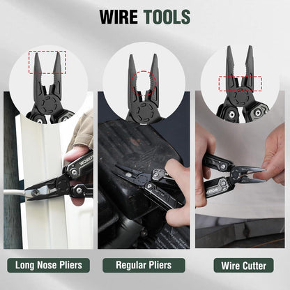 Multitool Zange 11-in-1 Faltbar Edelstahl Werkzeug für Outdoor