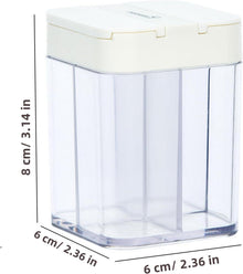 2er Set Transparente Gewürzstreuer mit Deckel, 4 in 1