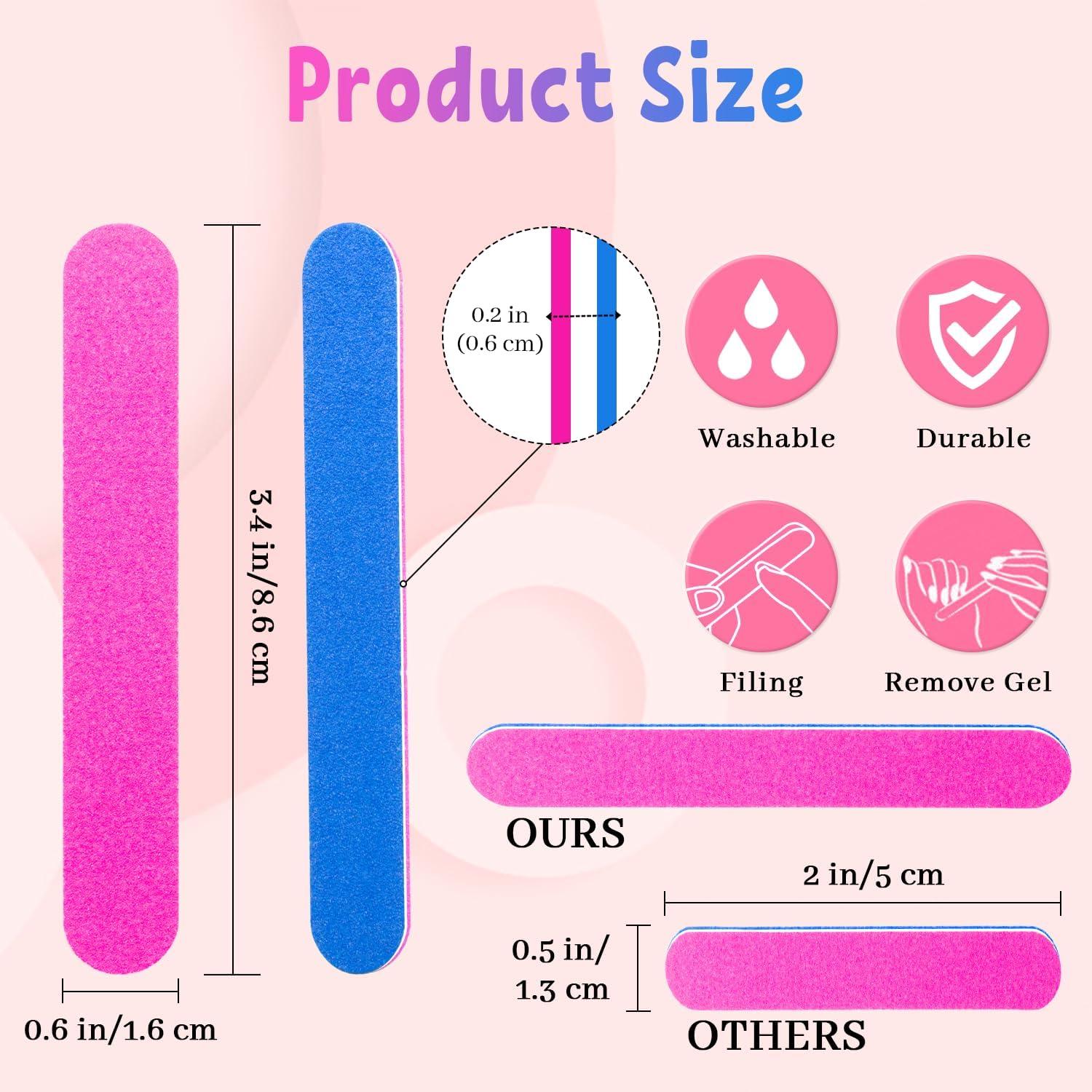 100er Mini-Nagelfeilen Set 180/240 Körnung für Gelnägel
