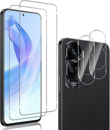 Honor 90 Lite Panzerglas Schutzfolie (2+2) Kameraschutz 9H