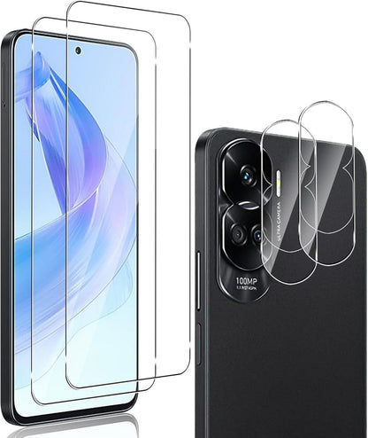 Honor 90 Lite Panzerglas Schutzfolie (2+2) Kameraschutz 9H