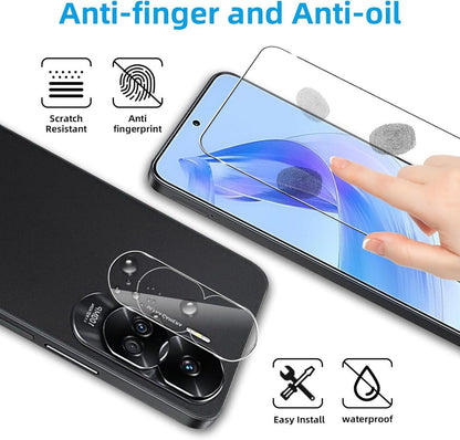 Panzerfolie und Kameraschutz für Honor 90 Lite - 4er Set