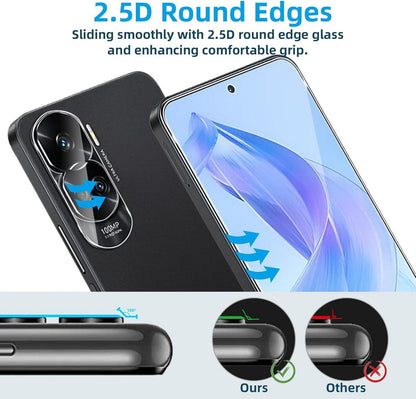 Honor 90 Lite Panzerglas Schutzfolie (2+2) Kameraschutz 9H