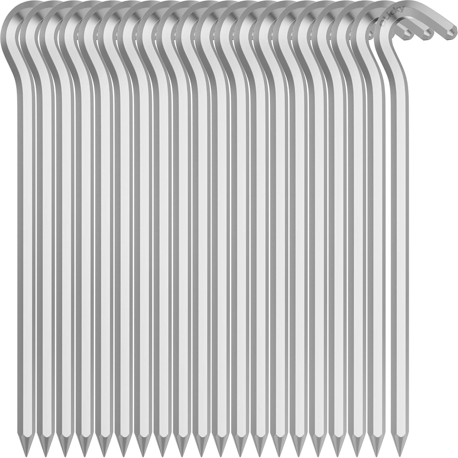 20 Zelt Heringe Aluminium 18cm Vorzelt Camping Erdnägel