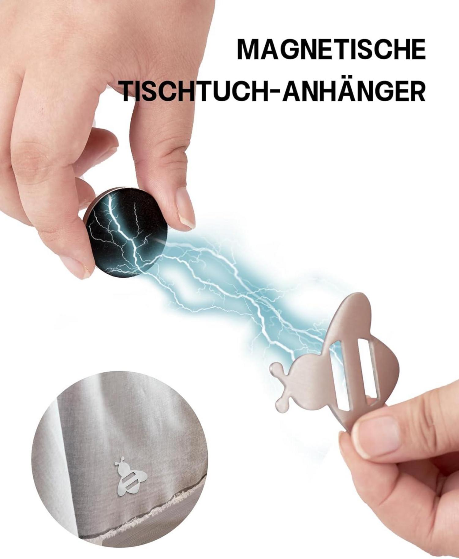 8er Magnetische Bienen Tischdeckenbeschwerer Set mit Tasche