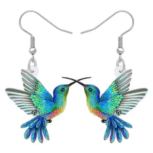 Acryl Kolibri Ohrringe Damen - Zarte Vogel Ohrringe Geschenk