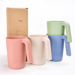 Bruchfeste Trinkbecher Set 350ml Tasse Griff wiederverwendbar