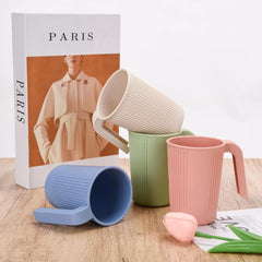 Bruchfeste Trinkbecher Set 350ml Tasse Griff wiederverwendbar