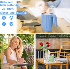 Unbreakable Trinkbecher 4er Set 350ml BPA-frei mit Griff
