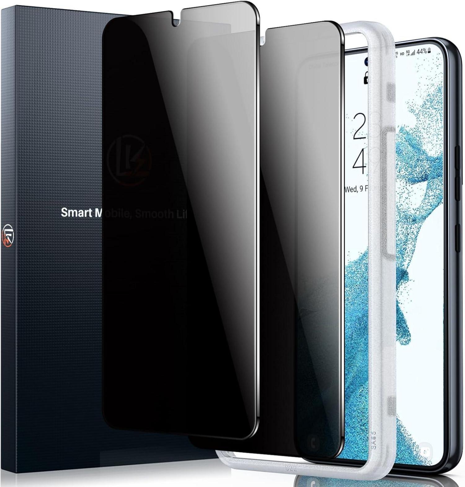 Sichtschutzfolie 2 Stück Samsung Galaxy S22 9H Panzer Glas Schwarzes
