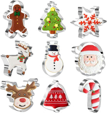 9-teiliges Weihnachts-Ausstechformen-Set aus Edelstahl