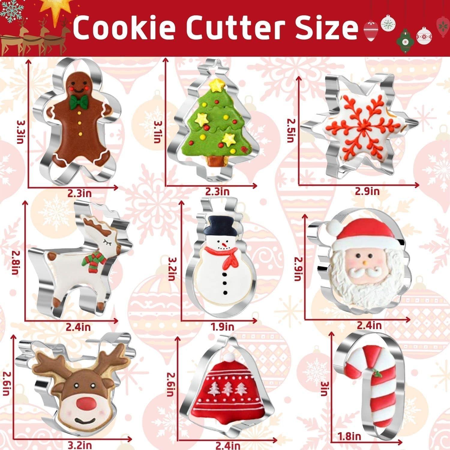 Weihnachts-Ausstechformen-Set 9-teilig Schneeflocke Lebkuchenmann