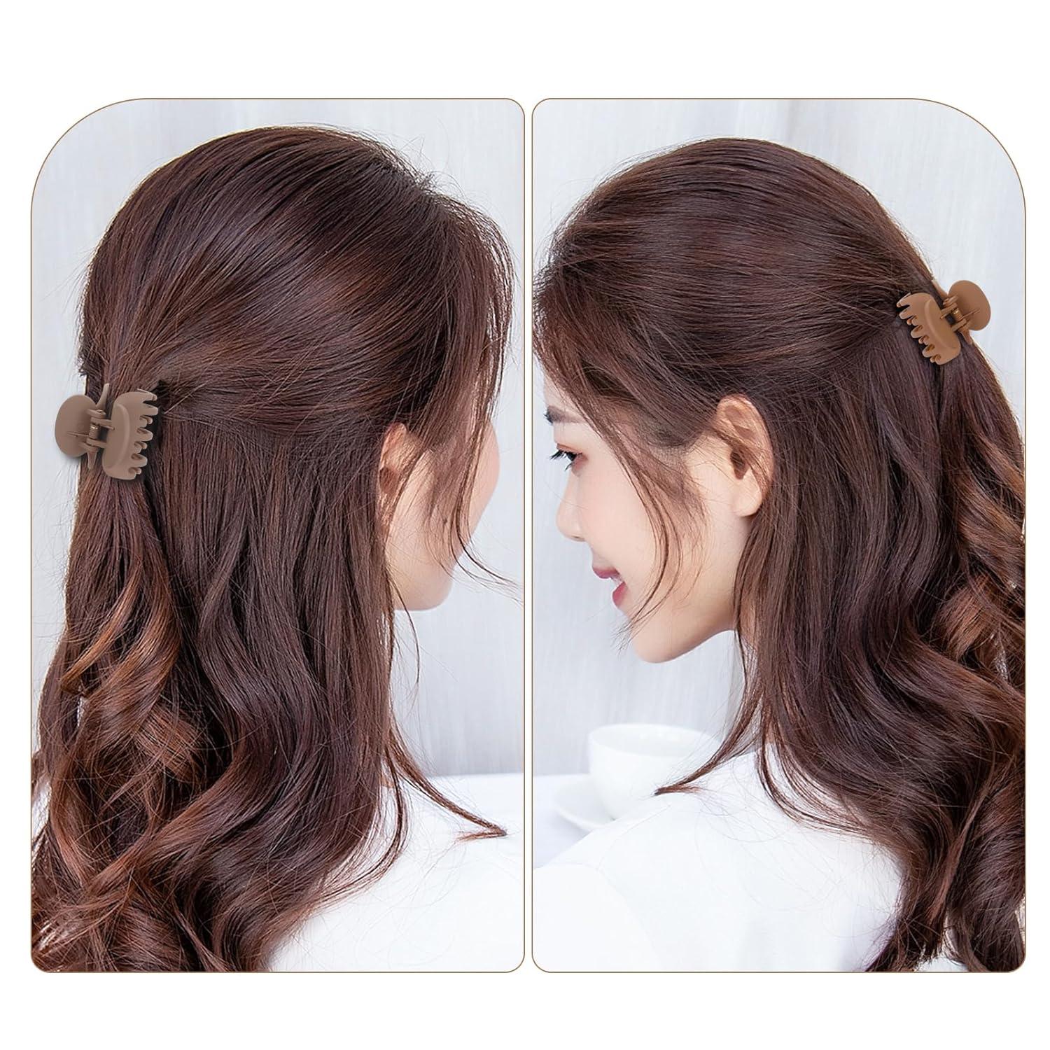 4er Set Mittelgroße Klauen-Haarspangen Damen Mädchen Dünnes Dickes Haar