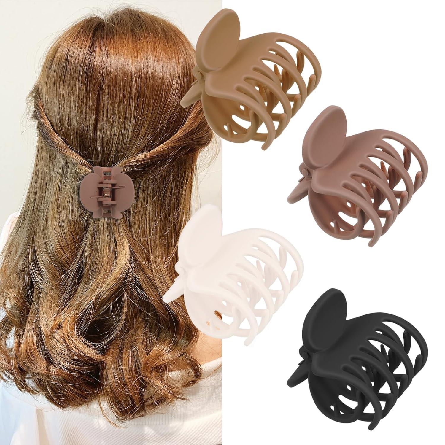Auidy_6TXD 4 Stück Mittelgroß Klauen-Haarspangen Damen Mädchen Haarklammern Set
