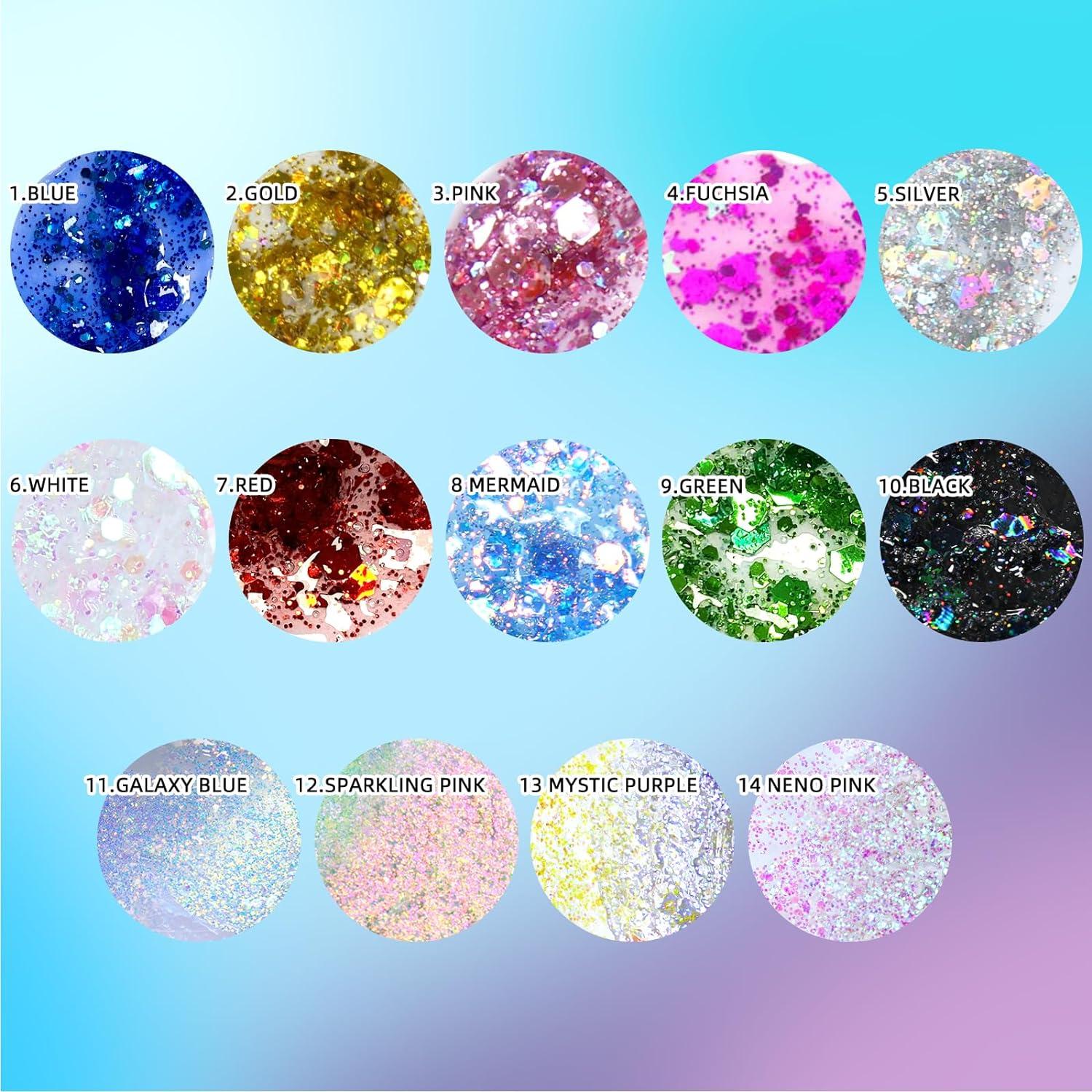 Glitter Gel 50ml Body Face Hair Nails Festival Makeup Purple