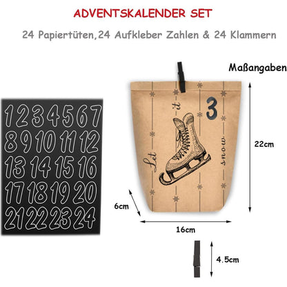 Adventskalender zum selbst Basteln, Weihnachtskalender