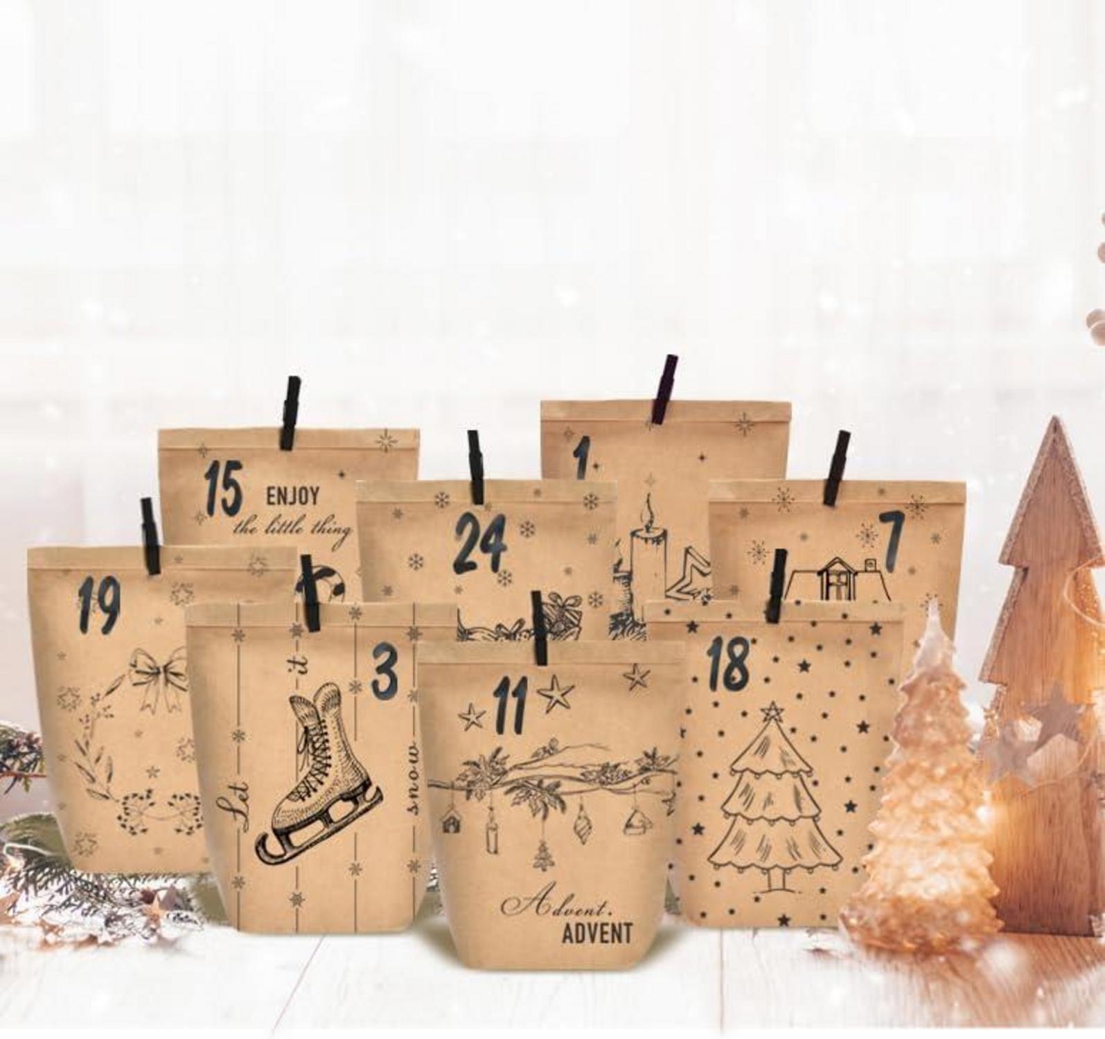Adventskalender zum selbst Basteln, Weihnachtskalender