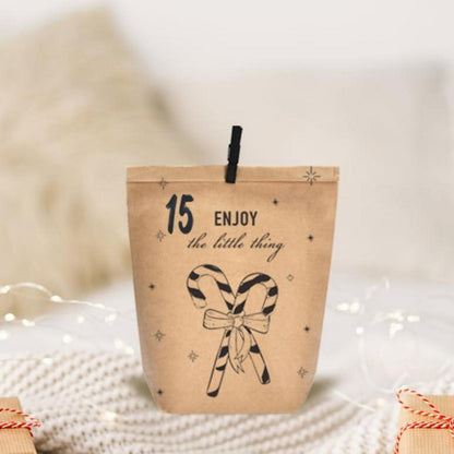 Adventskalender zum Befüllen 24 Weihnachtskalender Papier-Tüten DIY