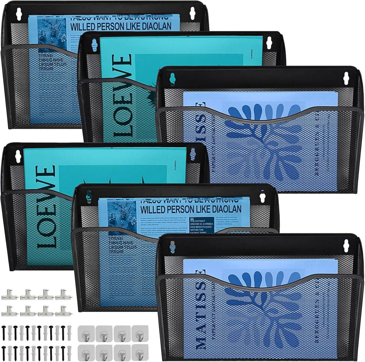 Wandmontage A4 Zeitschriftenhalter Organizer für Zuhause