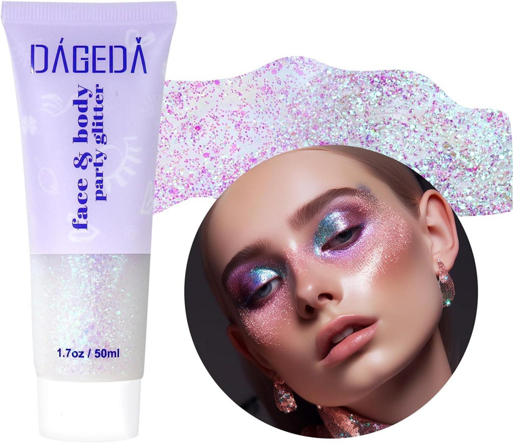 Glitter Gel Sequins Shimmer Pink Holographic Makeup