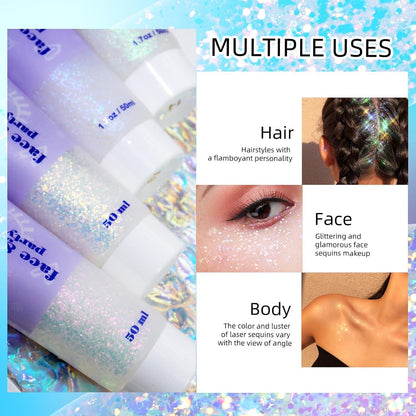 Glitter Gel Sequins Shimmer Pink Holographic Makeup