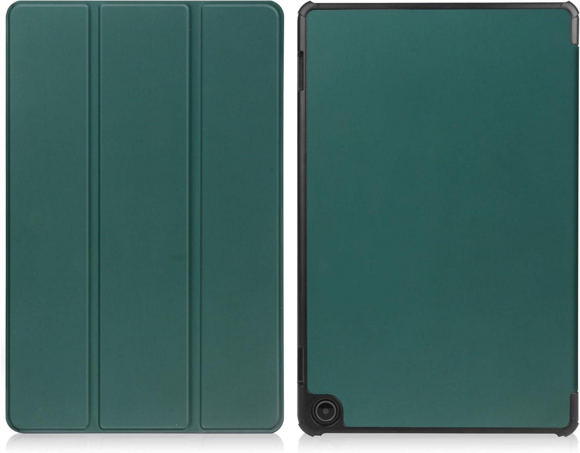 Schlanke Lederhülle für Amazon Fire Max 11 Tablet 2023 - Tri-Fold Stand Grün