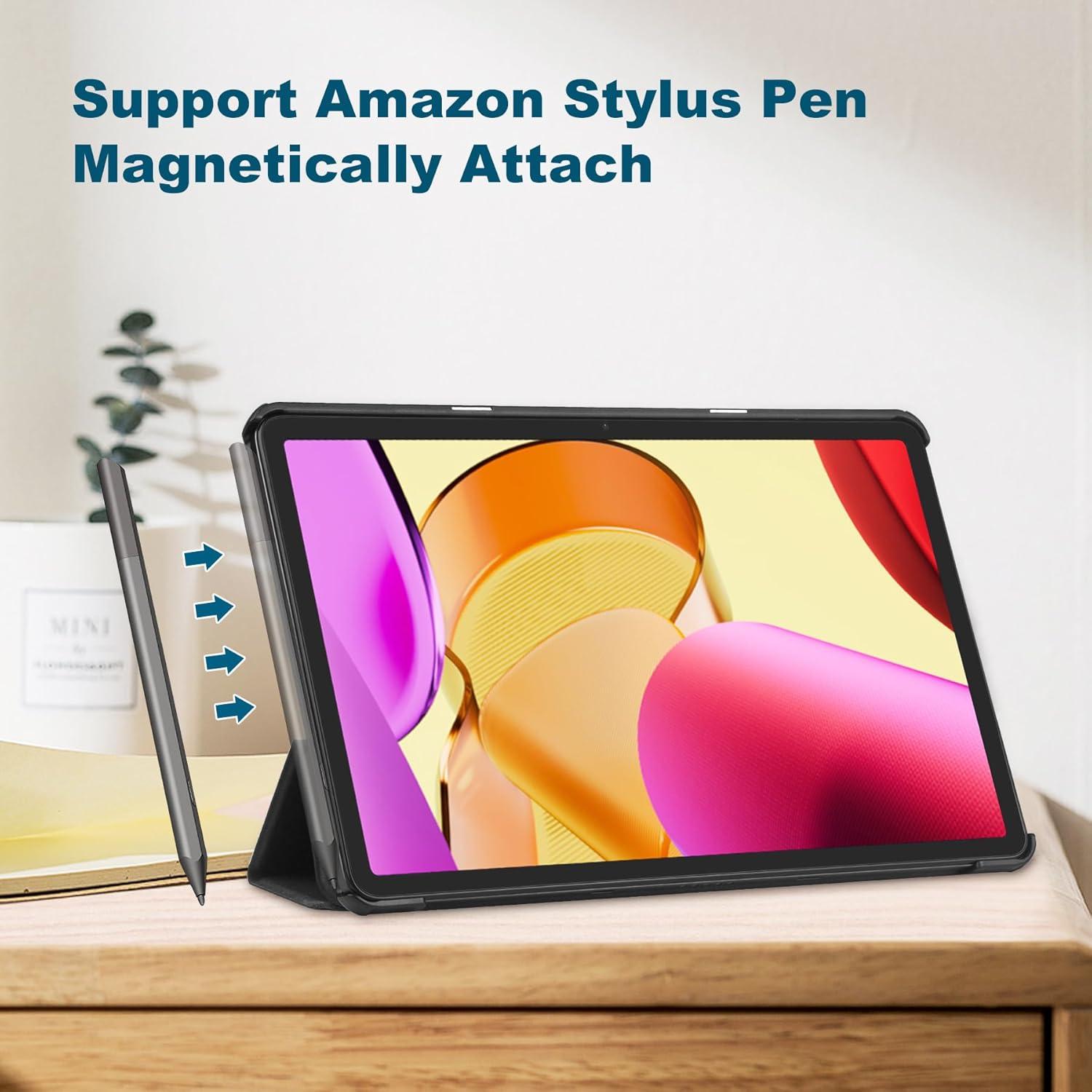 Hülle für Amazon Fire Max 11 Tablet 2023 - Slim Leder Tri-Fold Cover