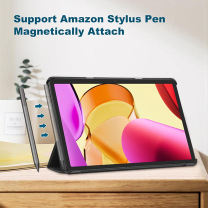 Hülle für Amazon Fire Max 11 Tablet 2023 - Slim Leder Tri-Fold Cover
