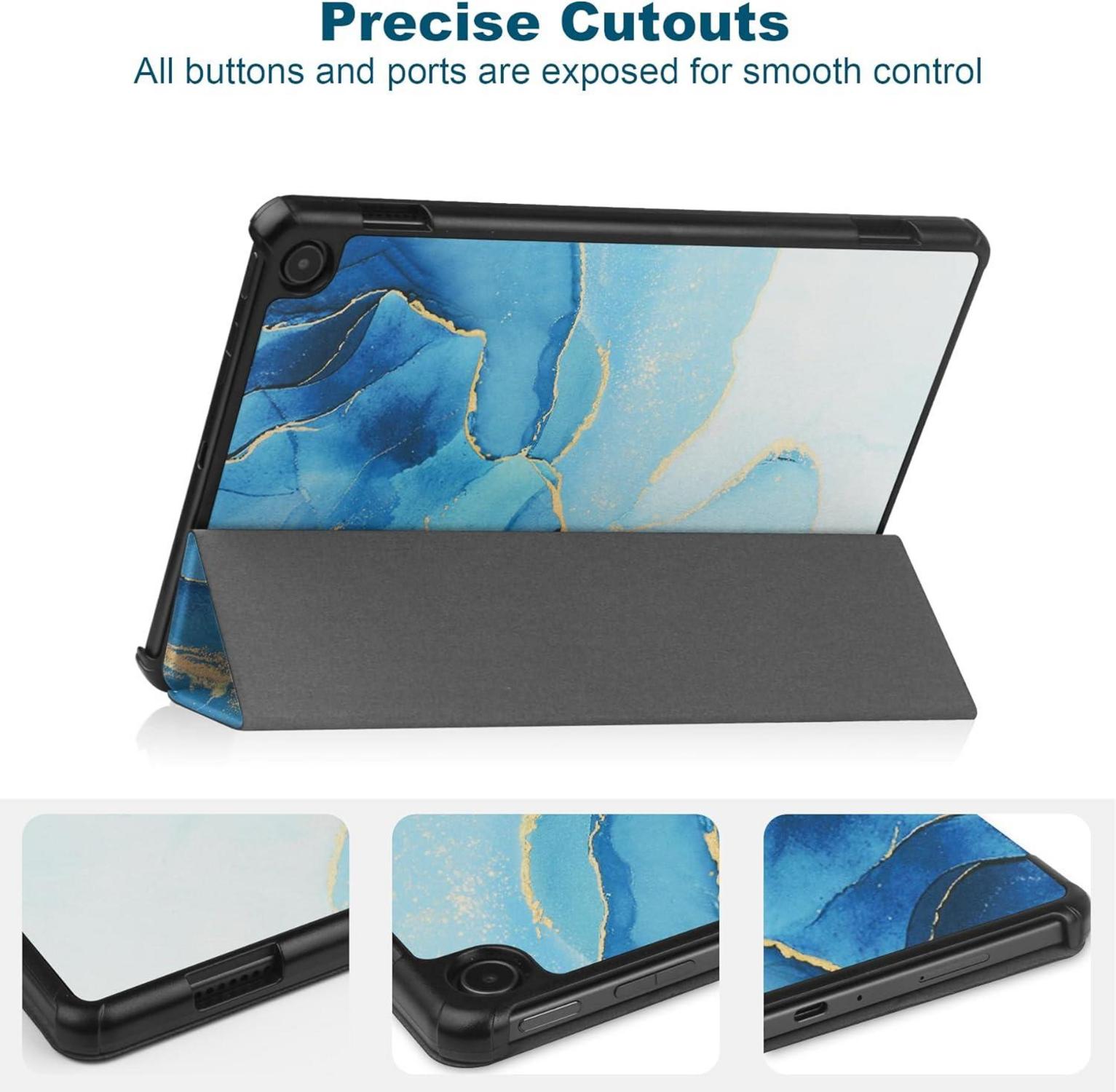 HoYiXi Amazon Fire Max 11 Tablet Hülle 2023 Release Blau Marmor