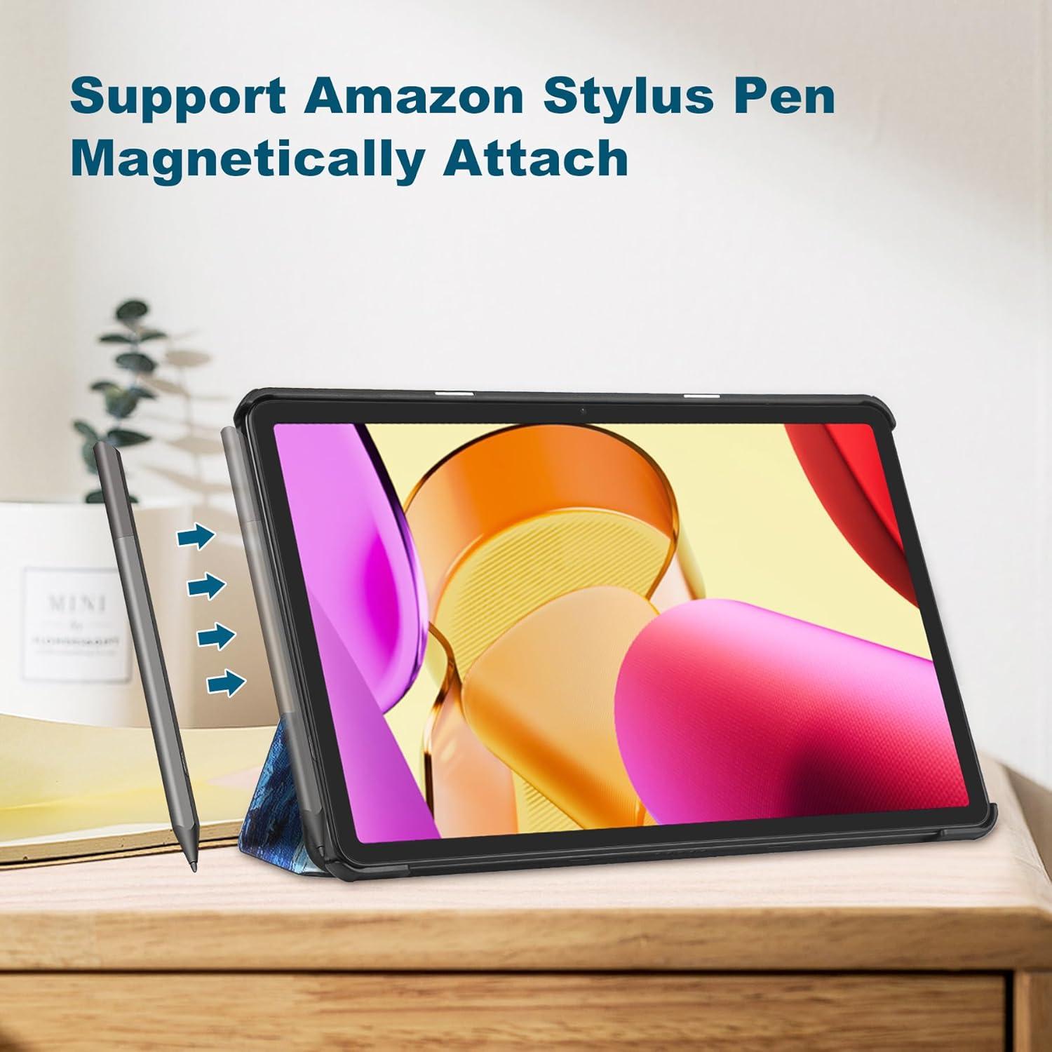 Hülle für Amazon Fire Max 11 Tablet 2023 - Tri-Fold Stand Cover Nacht