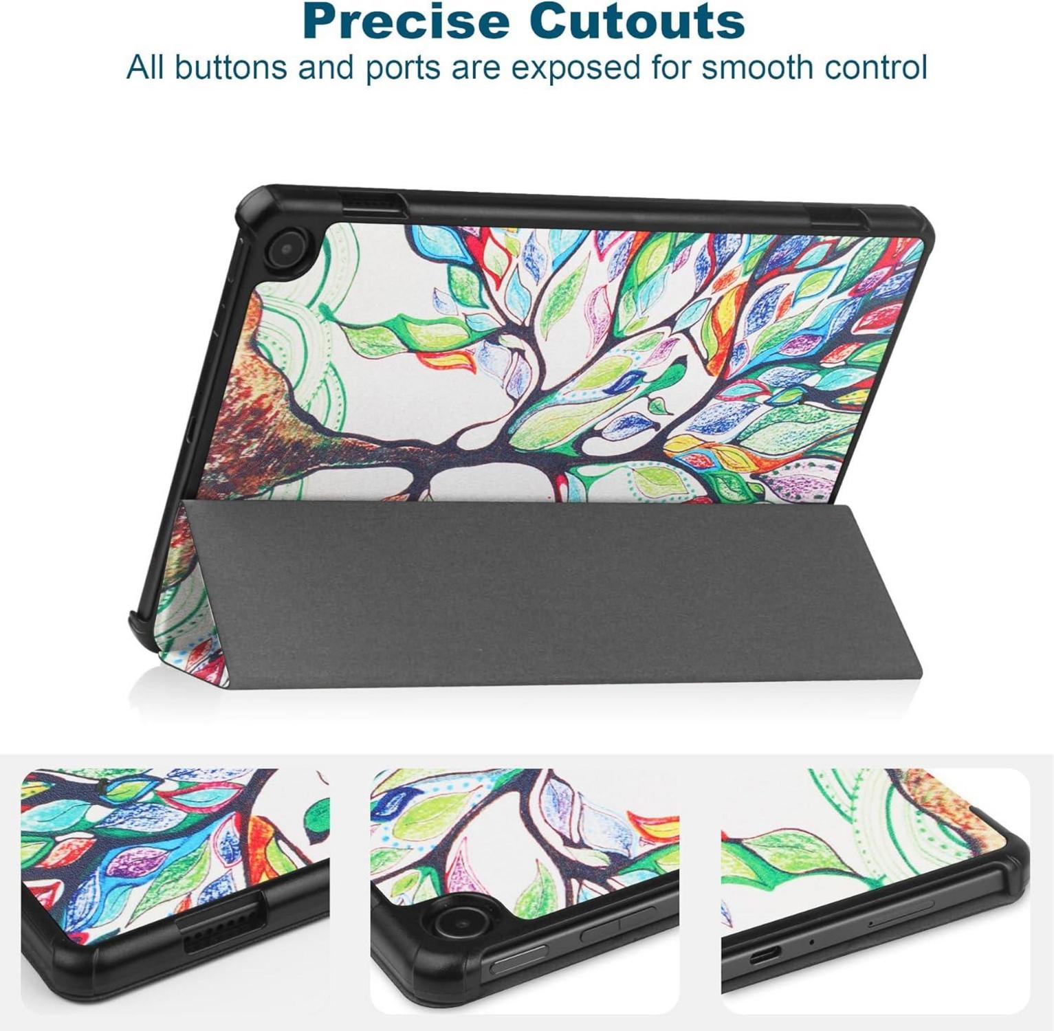 HoYiXi Amazon Fire Max 11 Tablet 2023 Hülle Tri-Fold Leder Cover - Baum