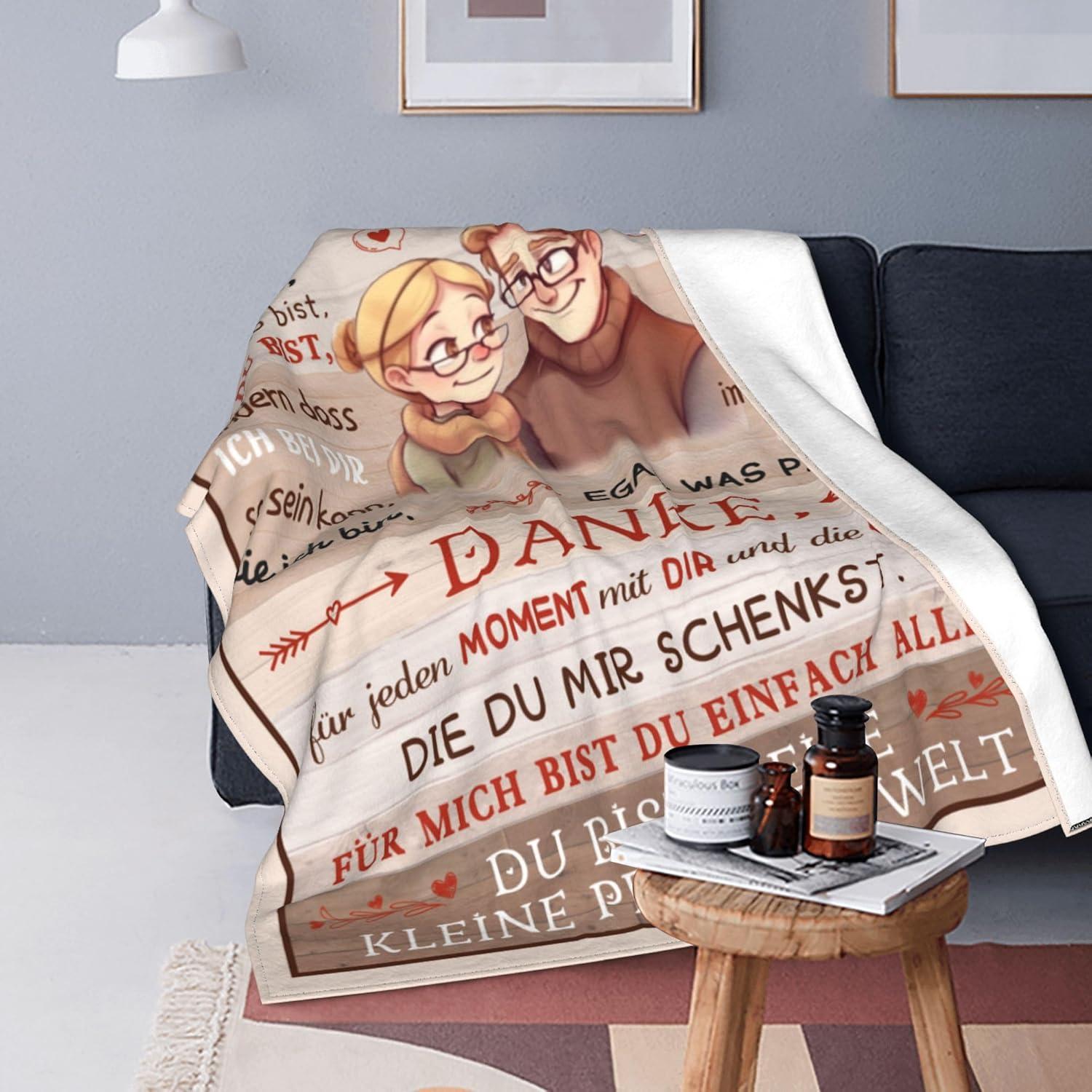 Liebesdecke Geschenk Partner Weihnachten Hochzeitstag Valentinstag