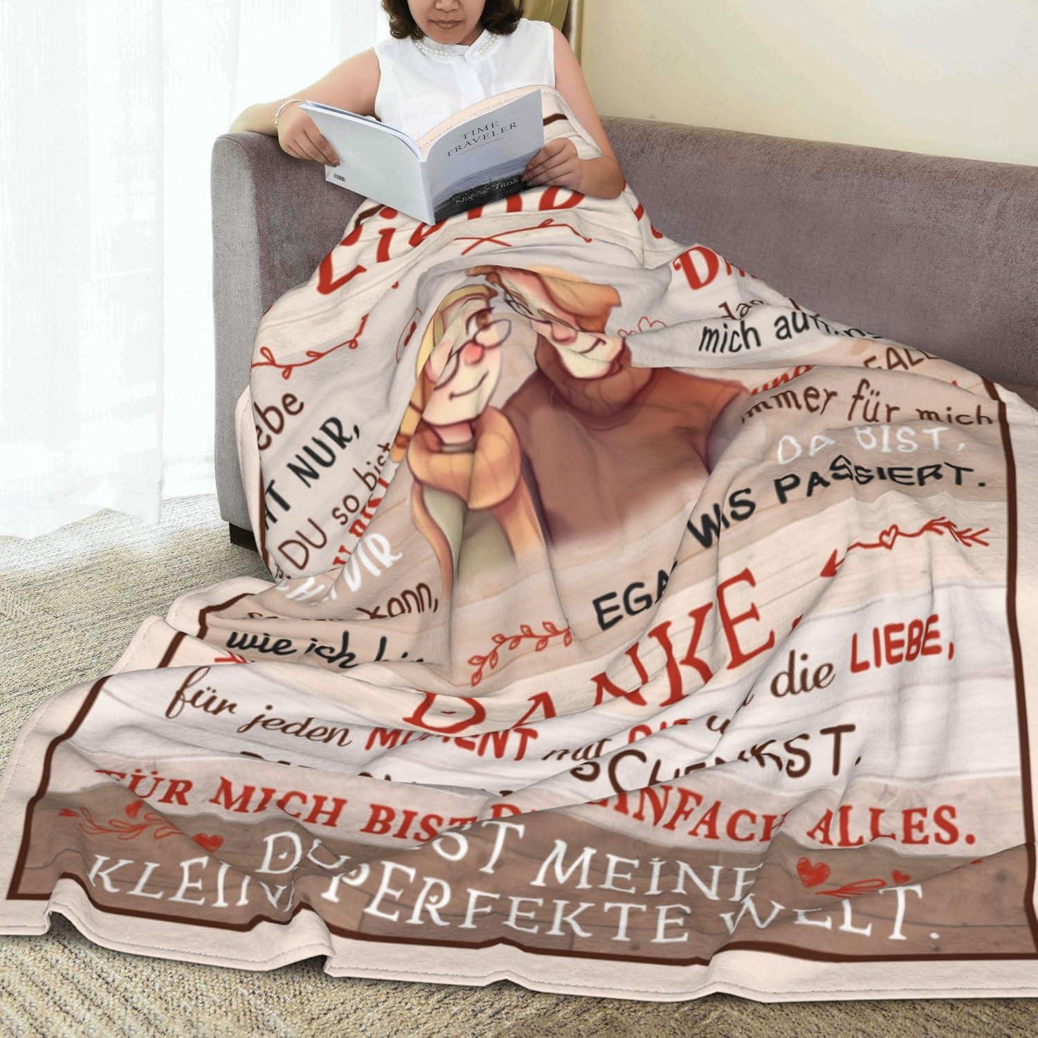 Kuscheldecke Partner Geschenke 150x200cm Ich Liebe Dich Valentinstag