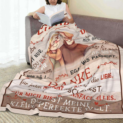 Kuscheldecke Partner Geschenke 150x200cm Ich Liebe Dich Valentinstag