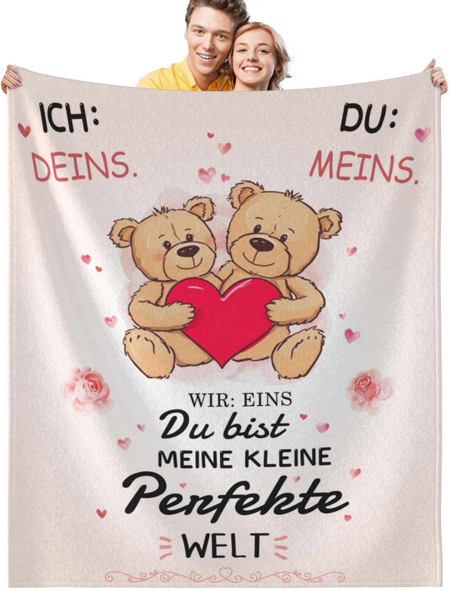 Liebe Dich Geschenk Partner Hochzeitstag Valentinstag Flauschige Decke 150x200