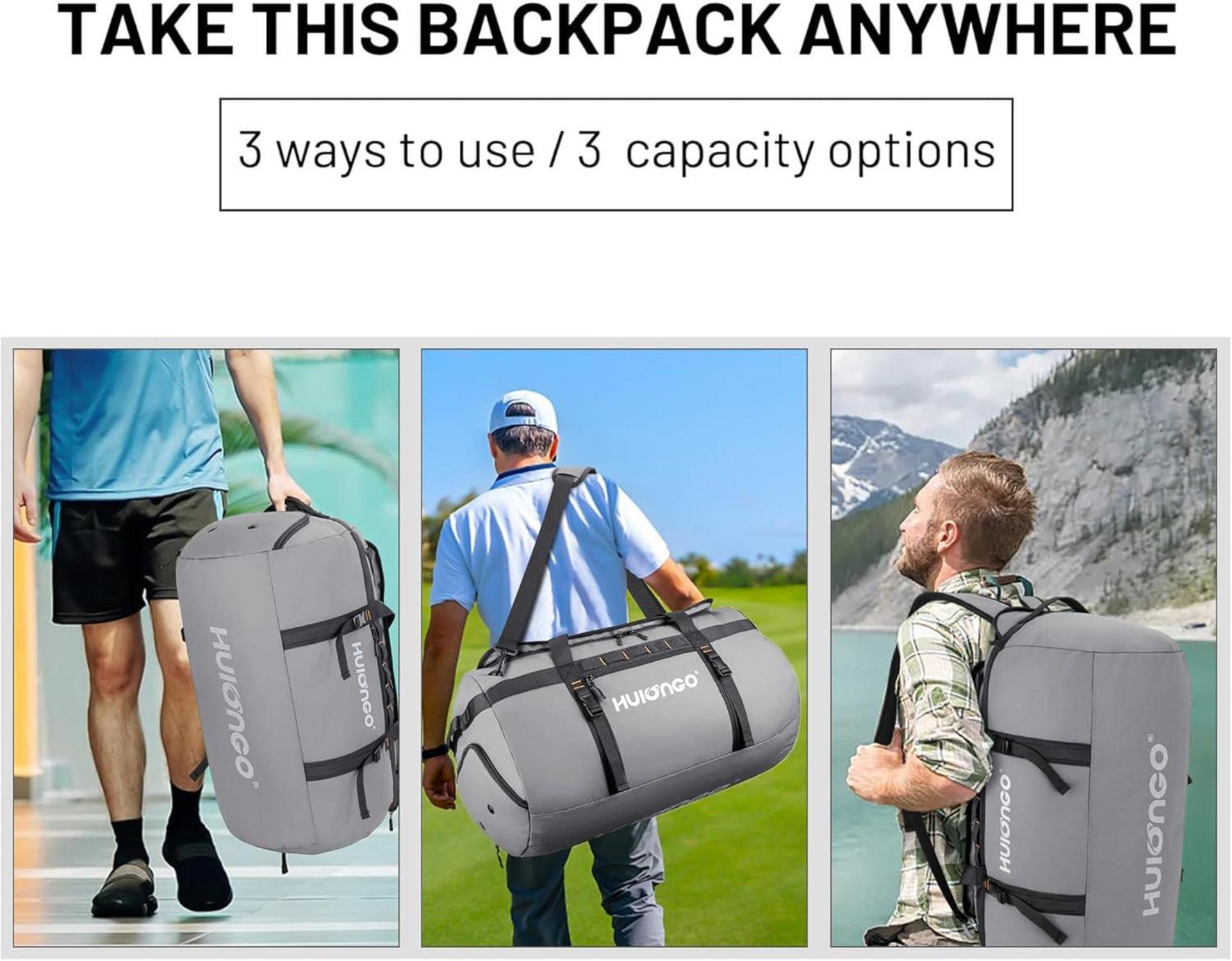 Sporttasche 35L Reisetasche Klein Weekender mit Schuhfach Grau