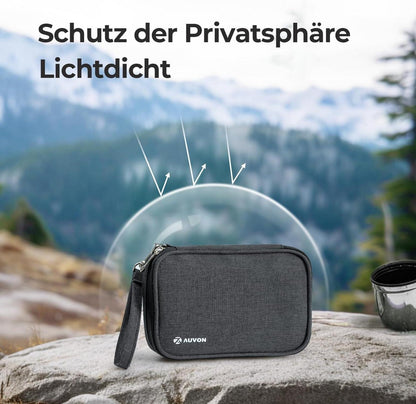 Tablettenbox 7 Tage mit Canvas Tasche und Siebdruck - BPA-frei