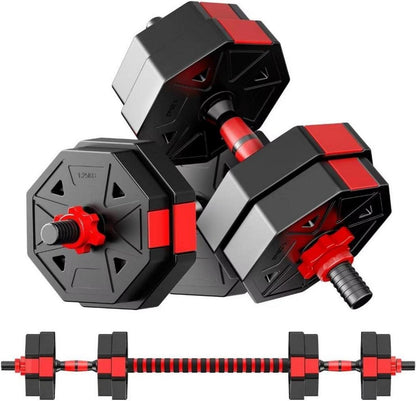 Verstellbare Hanteln Set 15kg Achteckige Form Ergonomischer Griff