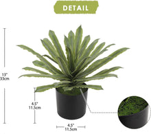 Künstliche Agave Aloe Vera Deko Pflanze 33CM Grün im Topf