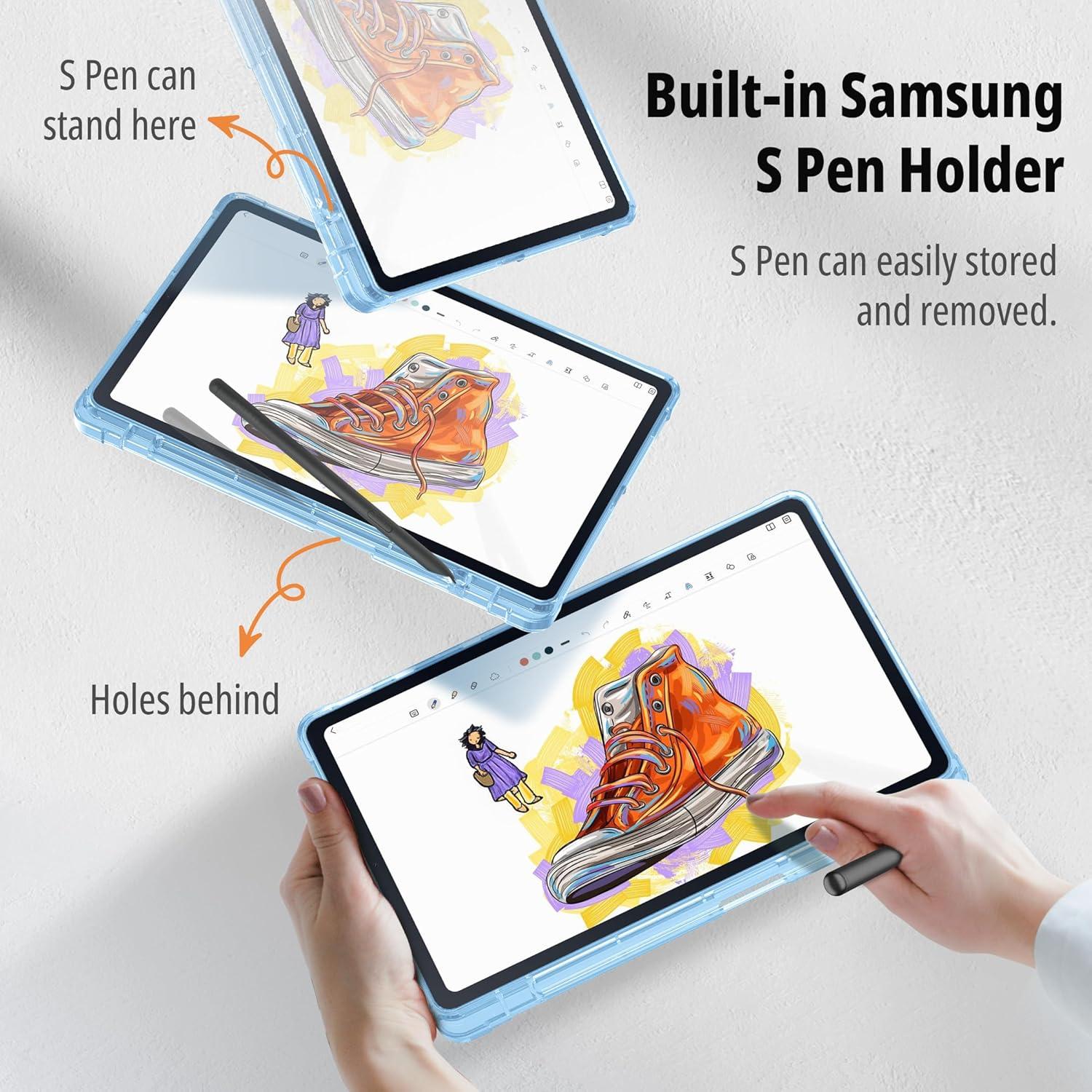 EasyAcc Samsung Galaxy Tab S6 Lite Hülle S Pen Halter Sky Blue