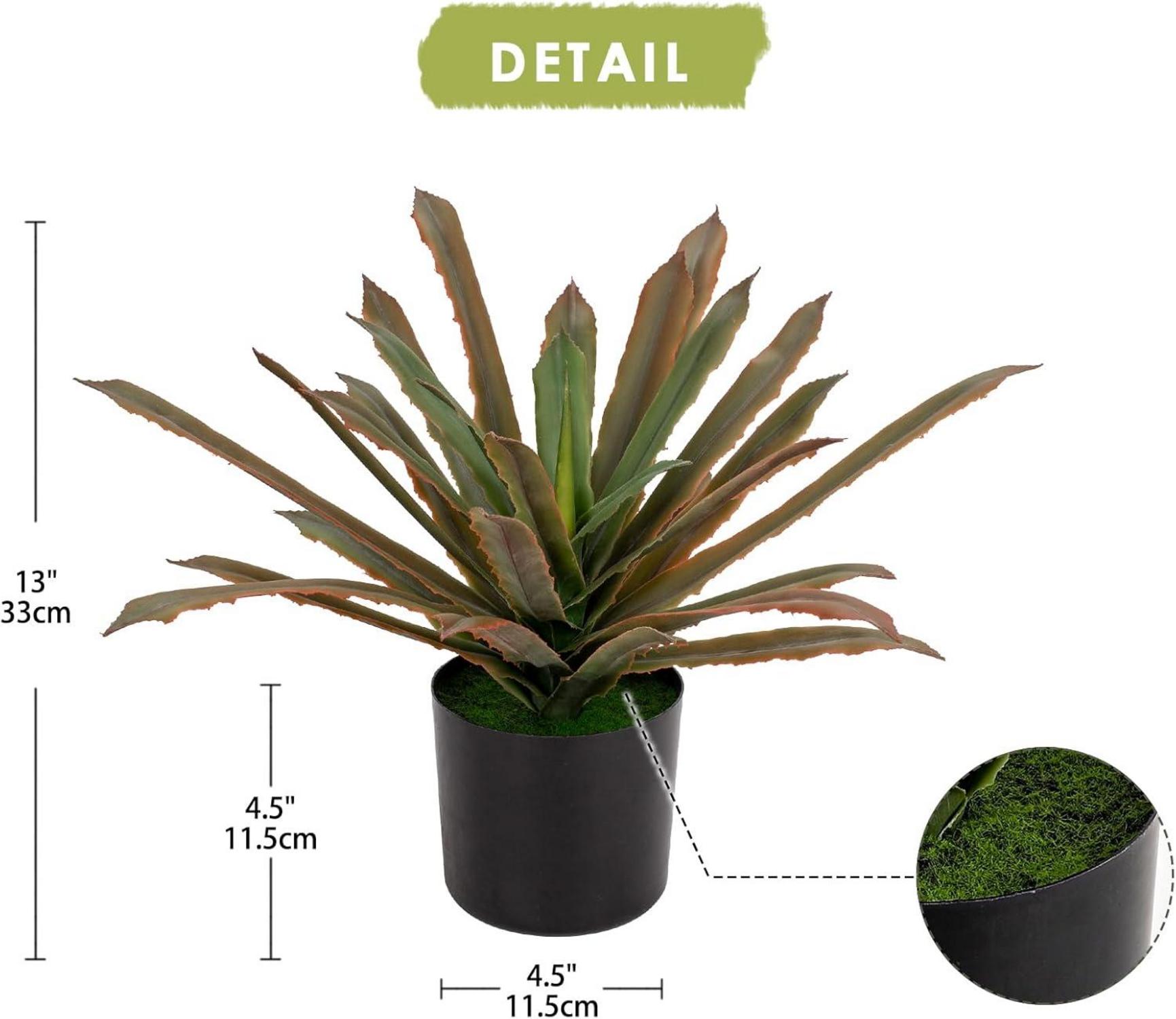 Künstliche Aloe Vera Dekopflanze 33cm - Kunstpflanzen